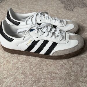 Adidas Samba White and Black Sneakers